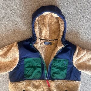 Ralph Lauren Navy, Red and Green Sherpa Jacket